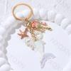 Ocean Pretty Fish Tail Starfish Shell Preal Enamel Keychain Sea Life Animal Key Ring For Women Girl Handmade Friend Gift Jewelry