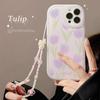 Purple Tulips Ins Round Camera Protective Shell For Iphone X Xr Xsmax 12 Mini 13 Pro Max 11 Promax 7 8 Plus Cute Phone Case