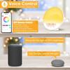 Умный WiFi будильник с управлением через приложение, совместимостью с Alexa/Google Home, многоцветной ночной подсветкой и функциями пробуждения.