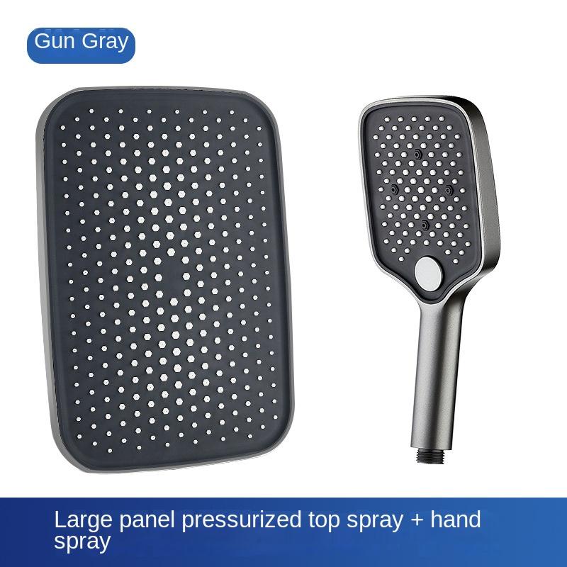 Large Panel 12/13 Inch Pressurized Shower Big Top Spray Waterfall Rain Shower Set Four Levels Hand Spray Bathroom Accessories