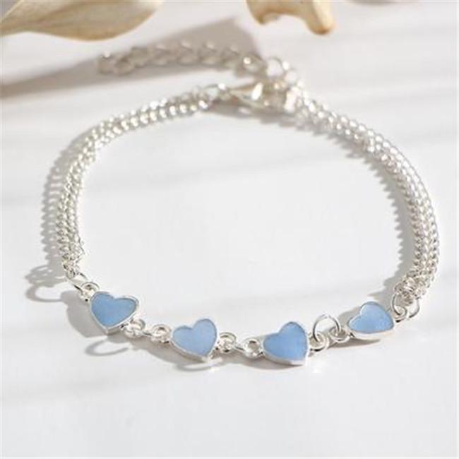 Fashion Luminous Love Heart Pendant Bracelets For Women Wrist Punk Unique Design Jewelry Girl Gift