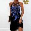 Летнее модное сексуальное платье без рукавов, мягкое повседневное платье с 3D принтом Flash Drill, платье на бретельках без рукавов, летнее платье на подтяжках