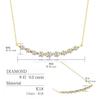 Lala Christie Women's Diamond 0.3ct Smile Line Necklace in 18K Gold (lp51-0019-yg)
