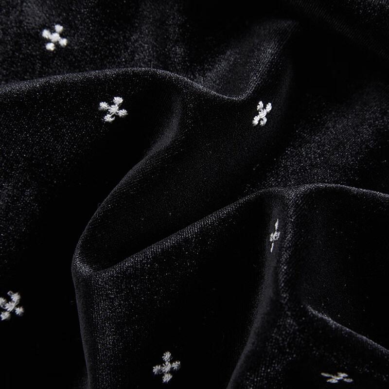 Tachi Women's High-Waisted Elastic Waist Velvet Straight-Leg Pants