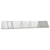 3106451 vidaXL Rabbit Cage Grey 504.5x80.5x71 Cm Galvanized Steel