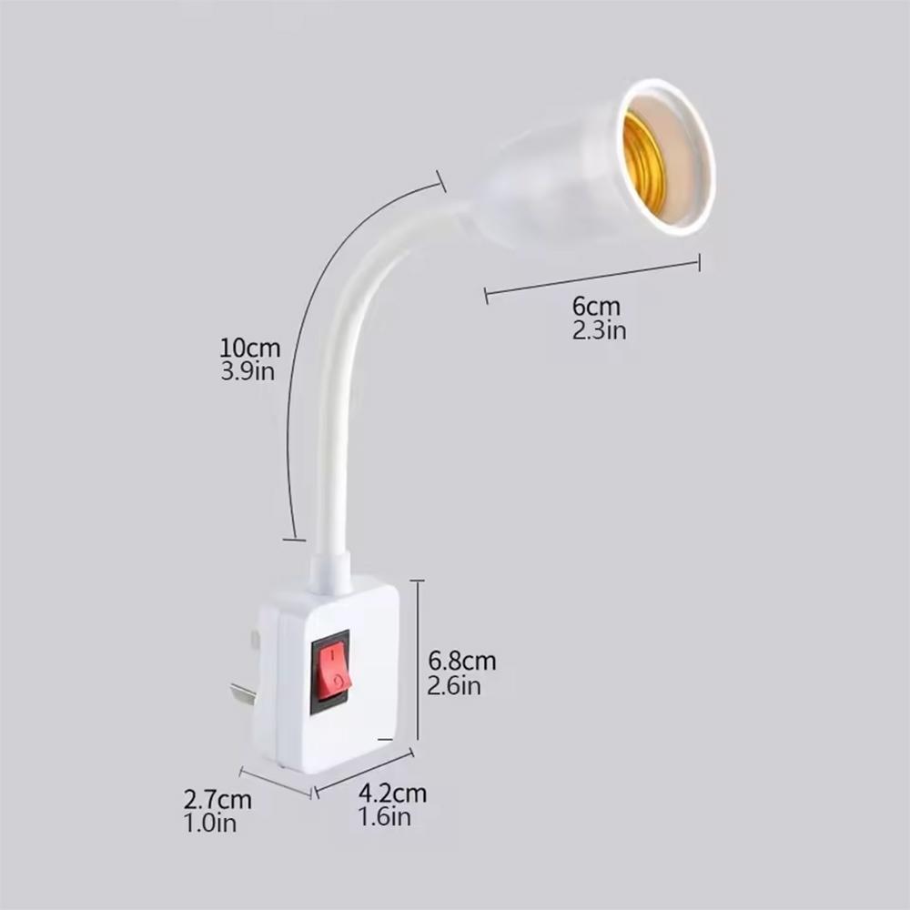 Direct Plug-in Rotary Lamp Head E27 Socket Lamp Bulb Holder with Switch EU Plug Lamp Holder LED Table Lamp Led Base Lamp Base