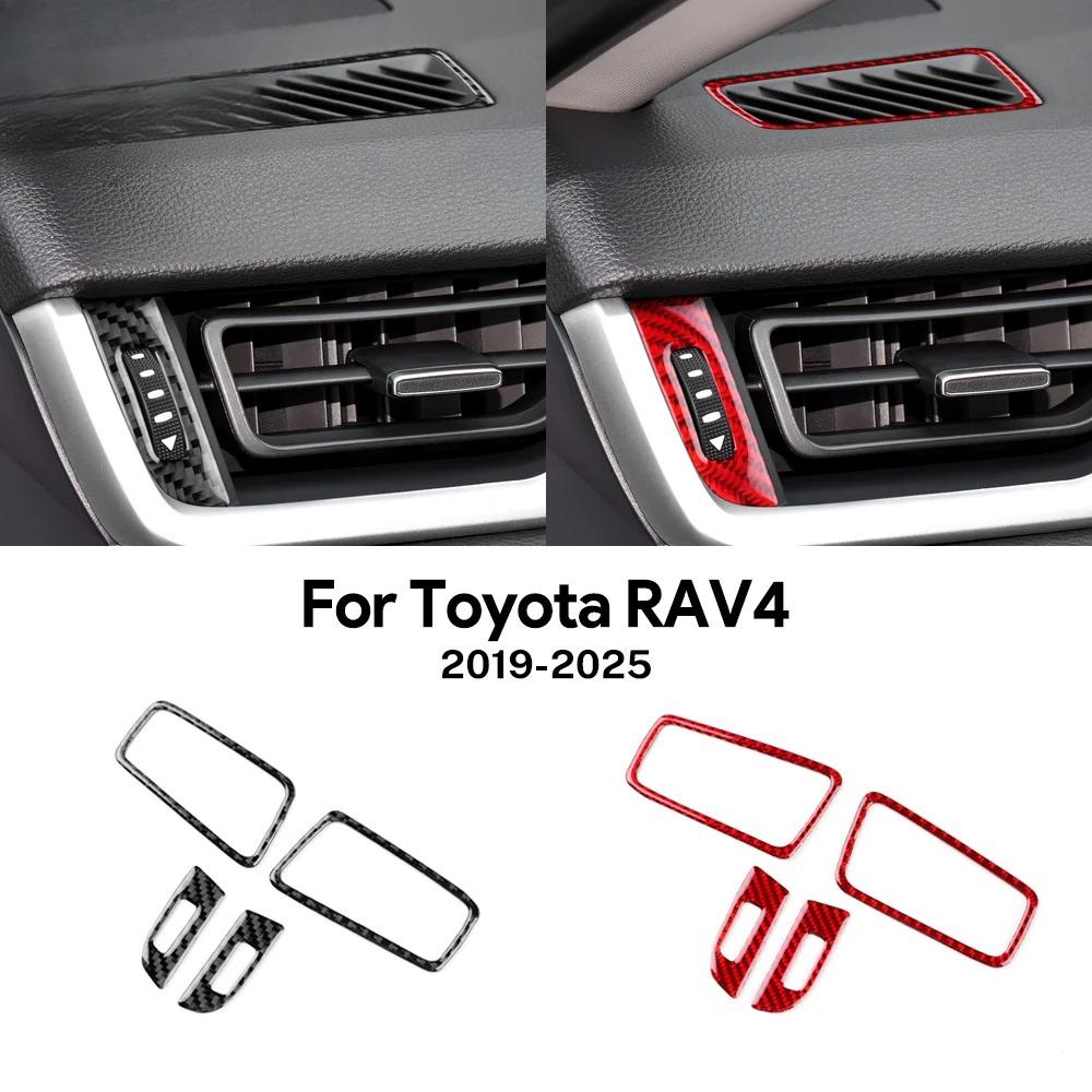 Carbon Fiber Style Air Outlet Trim for Toyota RAV4 XA50 2019-2025 LHD RHD Interior Sticker