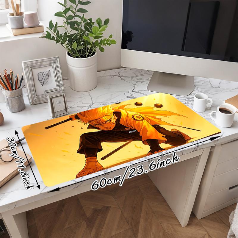 1Pc Naruto'S Determination Gaming Mouse Pad Keyboard Desk Mat Non-slip Rubber Lock Edge Waterproof Computer Mousepad for Office Home Decor S1396