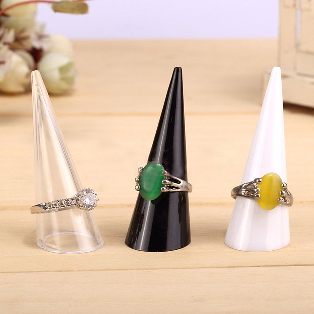 Органайзер для сережек, полка для колец, акриловый конусный держатель колец, выставочный стенд для ювелирных изделий