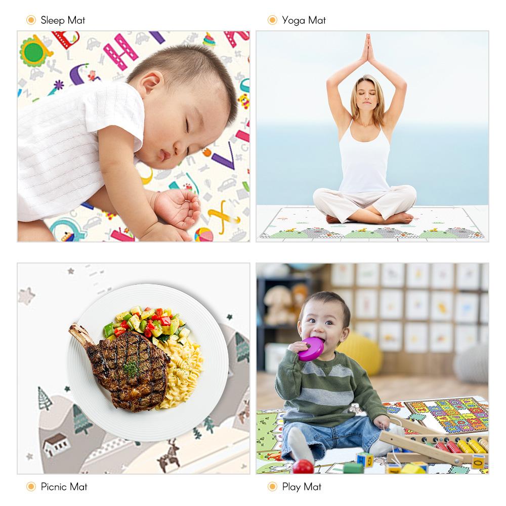 Baby Play Mat Floor Mat Large Baby Crawling Mats 71 Inch X 47 Inch Waterproof Reversible Foldable