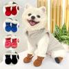 4Pcs Winter Waterproof Warm Pet Dog Shoes Non-slip for Small Breeds Dogs Puppy Outdoor Walking Pet Accessories Dog Socks Bootie