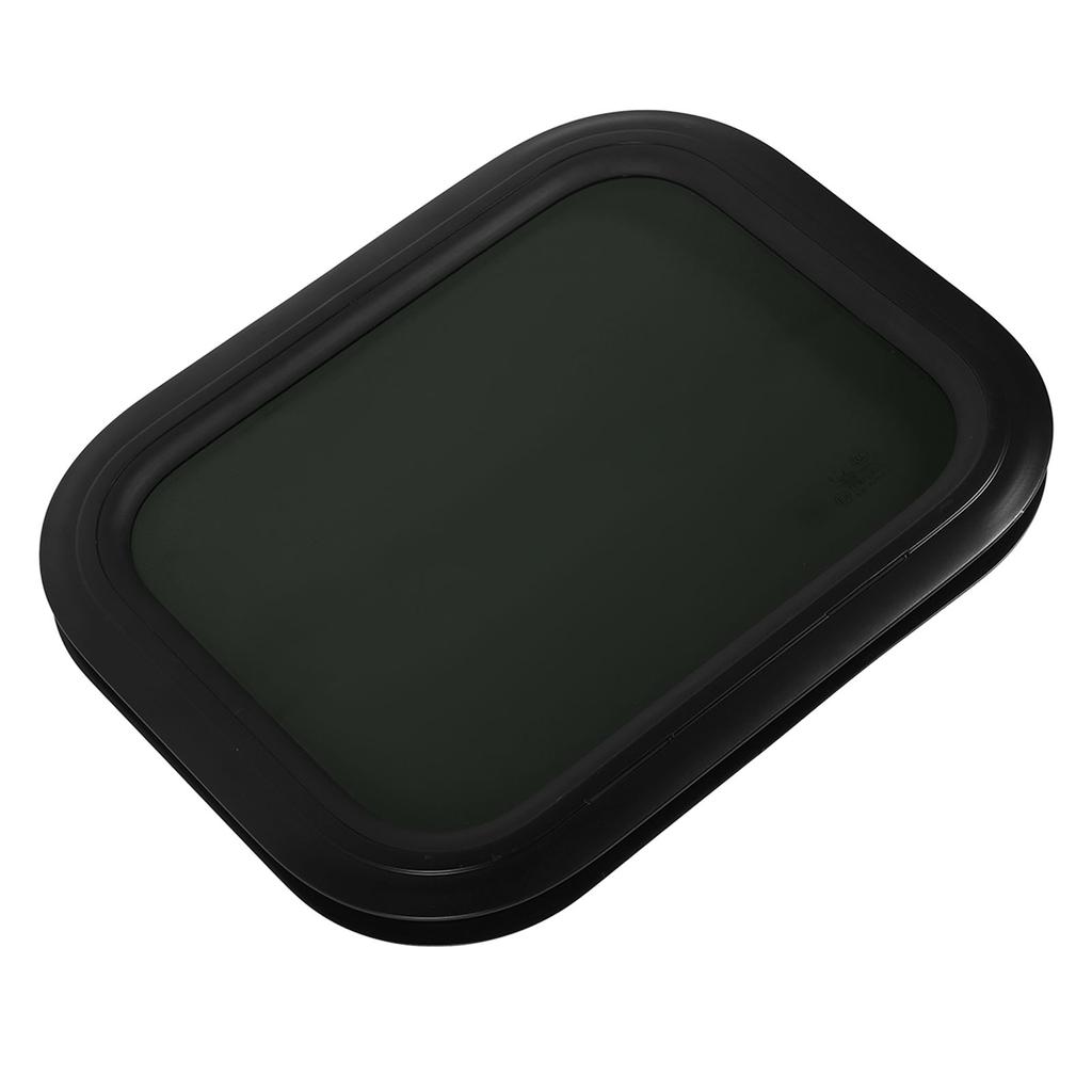 RV Window Black Aluminum Alloy Frame Waterproof Tempered Glass Round Corner RV Fixed Windows for Camper Caravan 33‑38mm