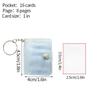 Mini Photocard Holder Transparent 16 Pockets Photo Album Keychain Idol Kpop Photocard Holder Binder Photocards Collector Book