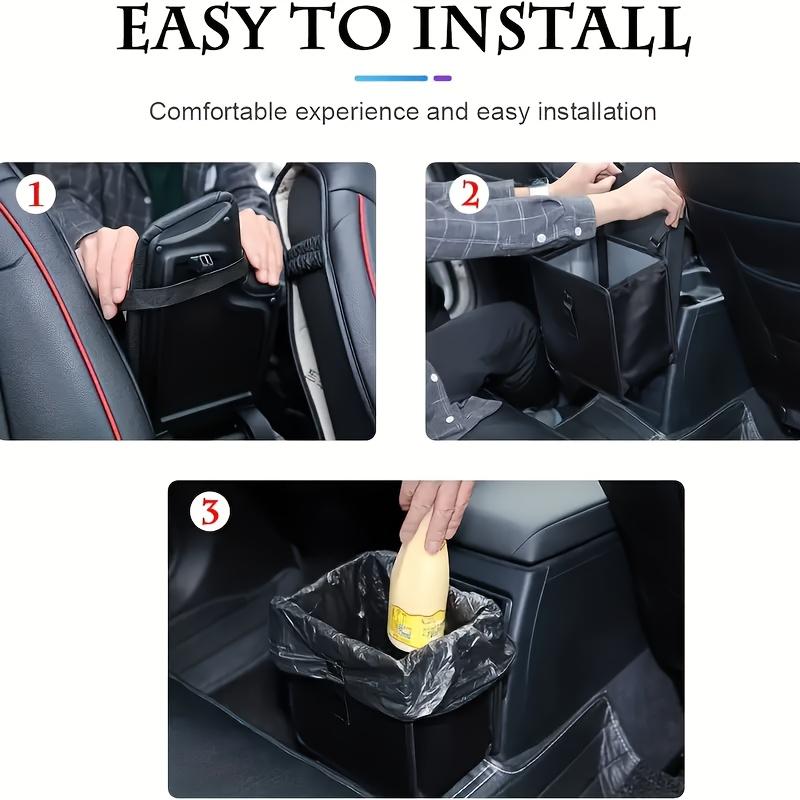 Foldable Car Trash Bin Storage Box, Seat Back Storage Box, Large Capacity Car Suspension Waterproof and Leak Proof Trash Bin Storage Bag