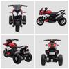Kids 3-Wheel Electric Motorcycle Ride-On Toy, Red/Black, Ages 3-5