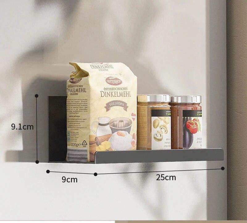 Magnetic Spice Rack Refrigerator Side Shelf Spice Storage Household Fridge Magnetic Shelf Space Saving Kitchen Organizer Rack