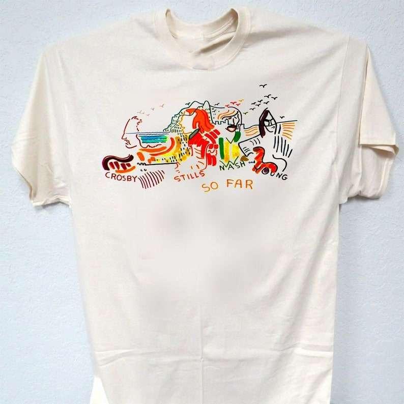 Новая Горячая Футболка Crosby Stills Nash And Young So Far Белая S-5XL LL339