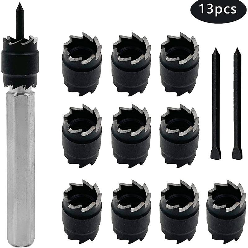13pcs Spot Weld Cutter Set - 3/8 Inch Double Sided Rotary Spot Weld Remover Drill Bit for Power Drill Spot Welding