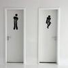 Entrance Bathroom Door Washroom Sign Poster Toilet Wall Stickers Woman & Man Mirror Surface Decal
