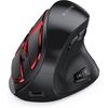 Jomaa 2.4G+Bluetooth Vertical Mouse Wireless for Apple Mac Laptop Notebook 9 Buttons Rechargeable Gaming Mouse for PC Ipad