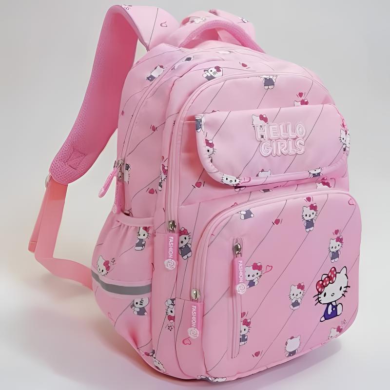 Водостойкий школьный рюкзак Canvas Kuromi & My Melody для учеников 1-3 классов.