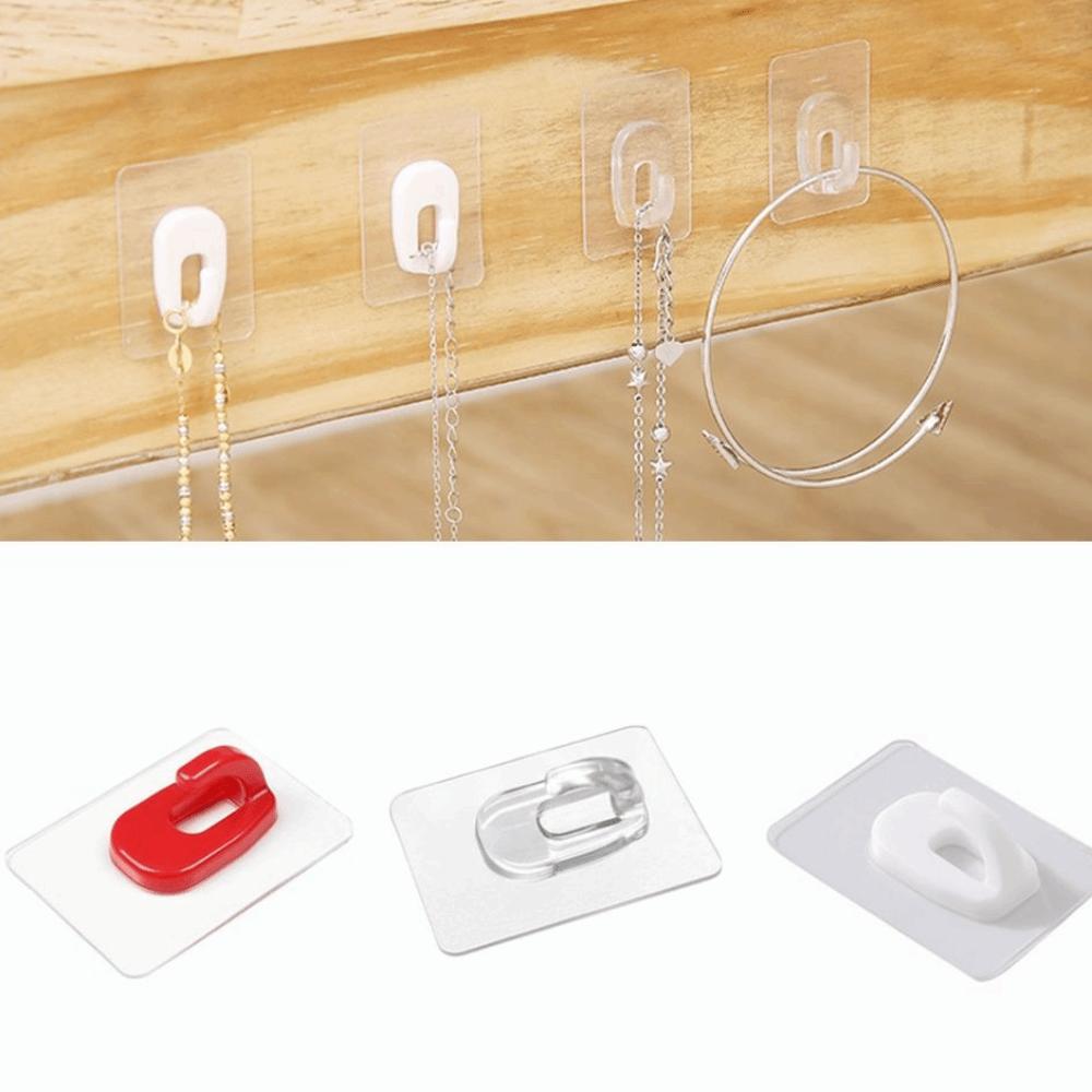 No Traces Mini Strong Hooks Transparent Utility Hooks Invisible Self-Adhesive Hooks  Necklaces