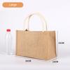 1PC Vintage Linen Tote DIY Beach Handbags Eco Friendly Shopping Bag Organizer Portable Large Capacity Handbag XS/S/M/L/XL