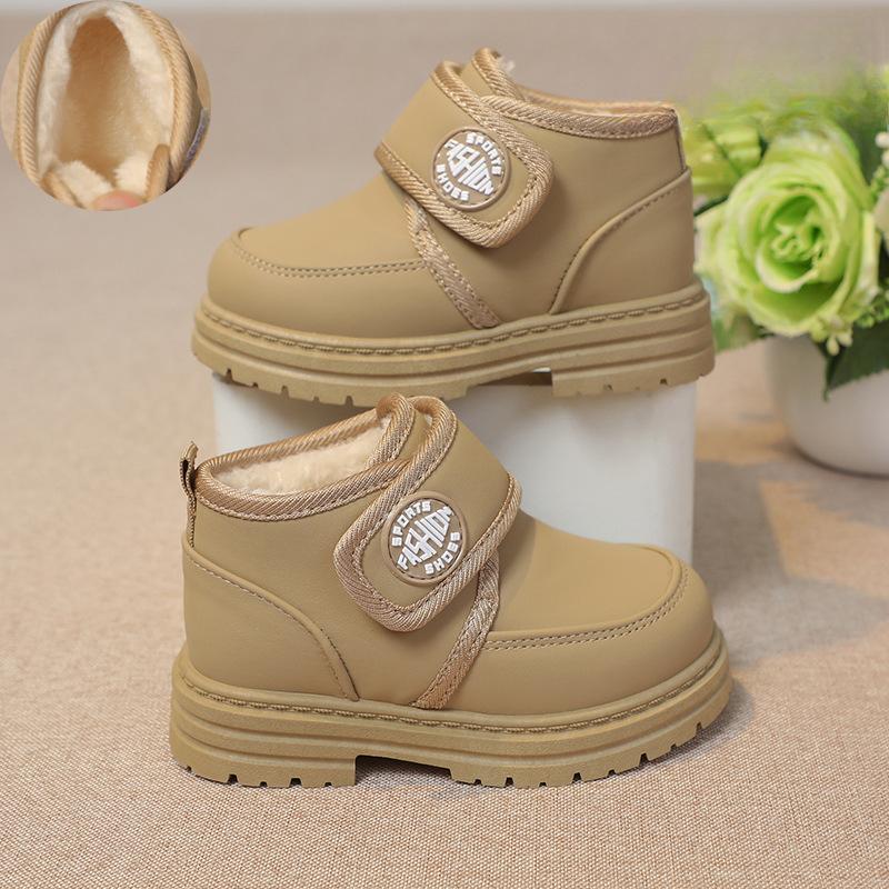 Botas Para Niña Children Shoes Simple Velvet Warm Cotton Shoes Designer New Anti Slip Girl Sneakers Waterproof Baby Snow Boots