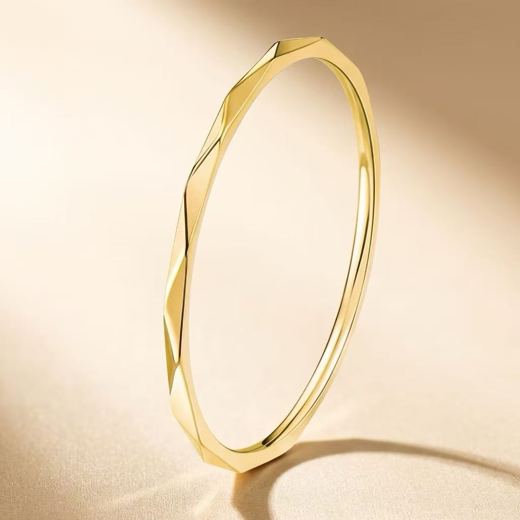 Stainless Steel Ring Women's European and American Simple Very Fine Titanium Steel Ring Ring Niche Tail Ring