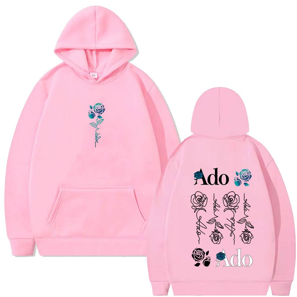 Худи Ado World Tour Hibana Мужская Женская Одежда Мода Японский Стиль Уличная Одежда Унисекс Повседневный Пуловер Толстовка