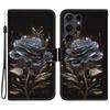 For Samsung Galaxy S26 Ultra Wallet Phone Case Anti-Drop Pattern Printing Leather Flip Cover with Strap