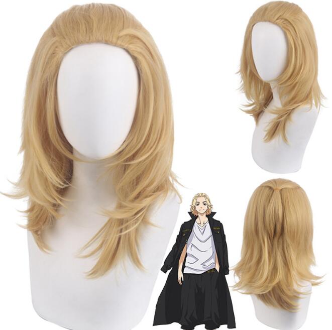Ран Хайтани Риндо Ханемия Казутора Манджиро Сано Эмма Чифую Мацуно Баджи Кейсуке Татибана Хината Косплей парик + шапочка для парика
