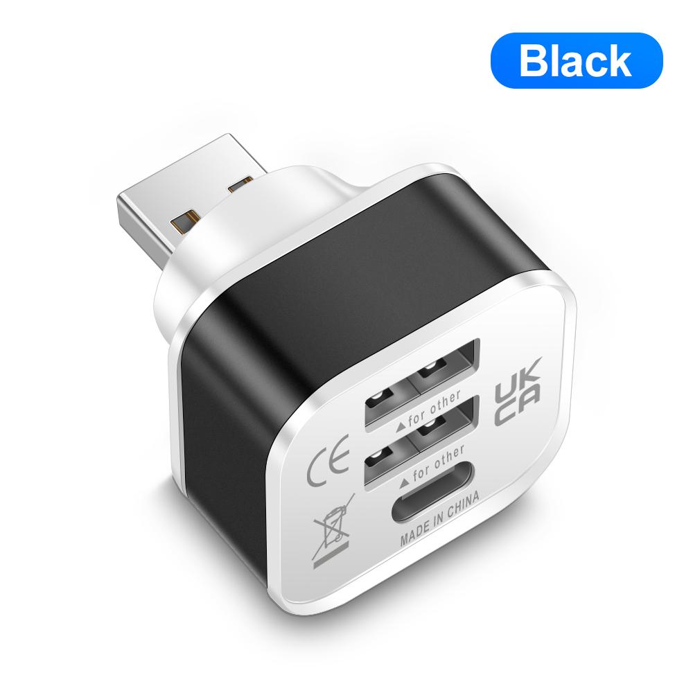 Расширитель USB Type-C на 3 порта 3 в 1 USB 2.0 Сплиттер USB Хаб Адаптер Многоцелевой Разъем Для iPhone 14 Samsung