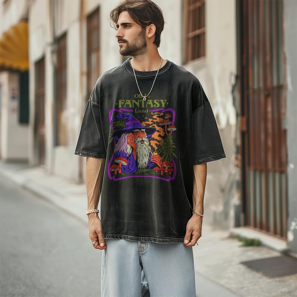 Футболка унисекс в американском стиле, свободная, большого размера, из стираного хлопка, удобная, с коротким рукавом, с принтом мастера дизайна