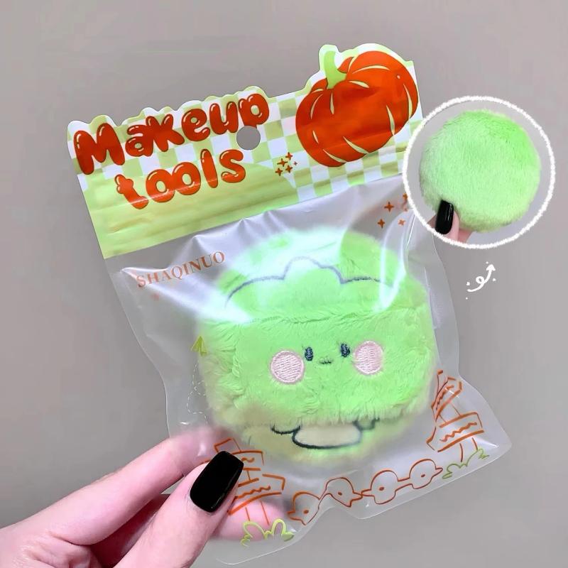 Ultra-thick Long Plush Makeup Puff Cosmetic Tool Broccoli Tomato for Natural Finish