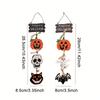 1PC New Halloween Decorations New Wooden Door Hanging Pumpkin Ghost Hanging Creative Hanging Ornaments