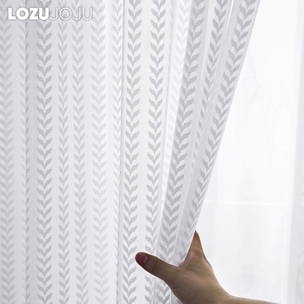 1 шт. LOZUJOJU белая основа вязаная тюль занавеска на окно прозрачная занавеска для балкона украшение дома