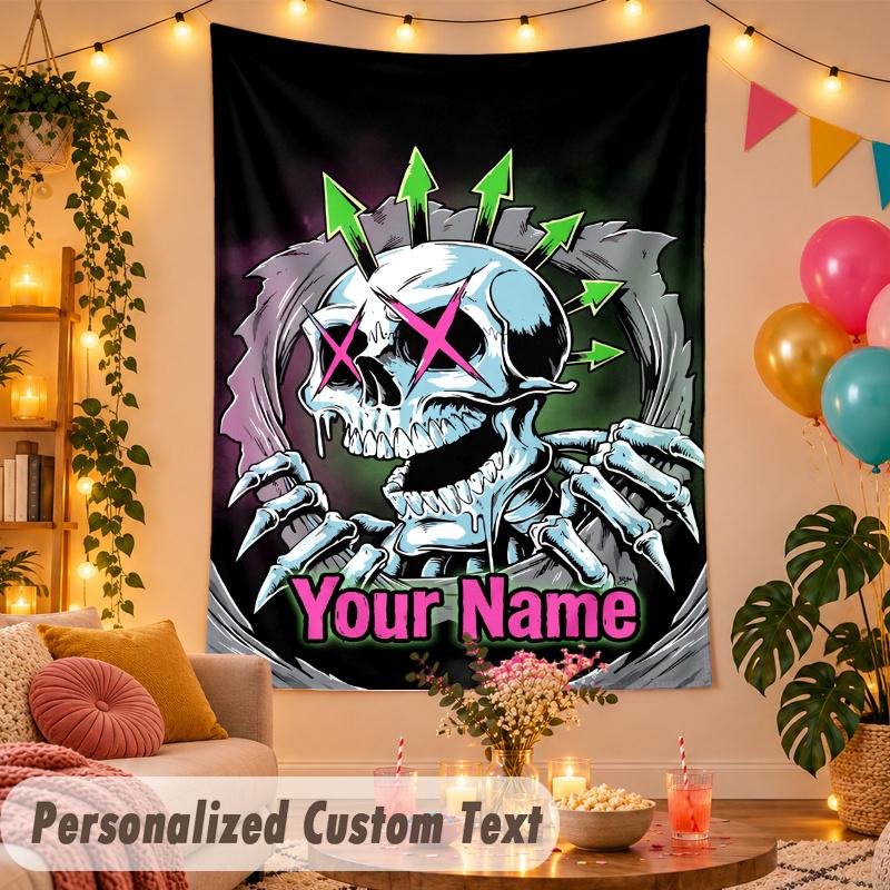Blink-182 Personalized Wall Tapestry Custom Name Text Polyester Hanging Decor Home Room