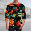 Men's T Shirt O-Neck Clothing Apparel Outdoor Long Sleeve Print Fashion Designer Vintage