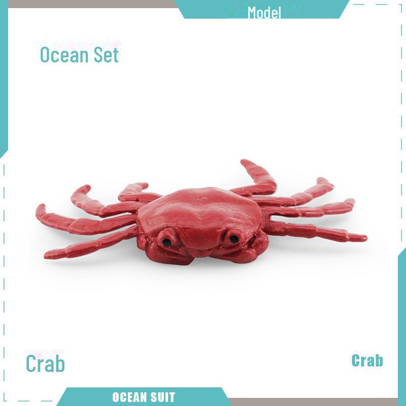 Набор моделей морских животных: Акула, черепаха, дельфин, кит, пингвин, краб и существа морского дна