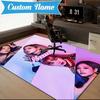 Custom Name Kpop Group Fashion Rug for Living Room, Game Rooms, Office, Bedroom, Floor Mat Playful Design, fan gifts Christmas decor