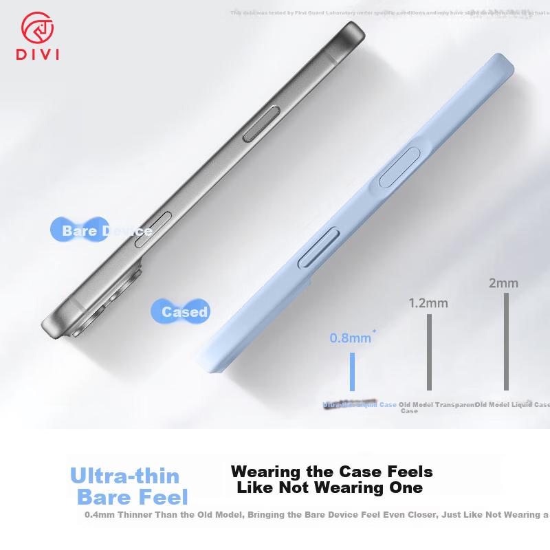 Zero-Feel Liquid Case for iPhone 13 Pro, Full-Coverage Shockproof, Scratch-Resistant, Anti-Vibration Skin-Friendly Liquid Silicone, Ultra-Thin White