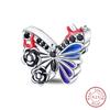 100% 925 Silver Exquisite Cubic Zircon Butterfly Bee Ladybug Charms Bead Fit Qikaola Original Bracelet Fine DIY Jewelry