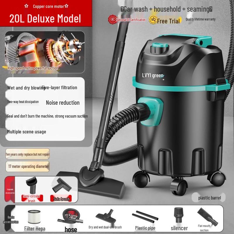 High-Power Industrial Vacuum Cleaner for Home, Car, and Commercial Use