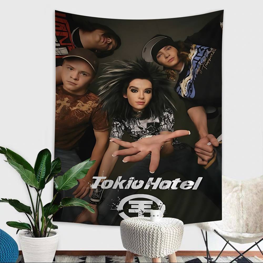 Поп-рок группа Tokio Hotel Настенный гобелен с чартом Для гостиной Дома Комнаты в общежитии Декор Искусство Домашний декор