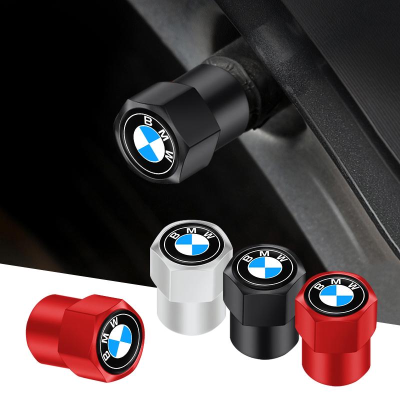 MXUI1 4Pcs Car Tire Valve Stems Cap Aluminum Wheel Air Valve Cover For BMW Performance F30 X6 E70 E39 F10 E46 E60 X4 X5 X7 E92 E28 X3