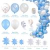 125 шт., серебристо-синяя снежинка, алюминиевая пленка, воздушный шар, гирлянда, арка, комплект, зимняя страна чудес, вечерние, день рождения, свадьба, декор для детского душа