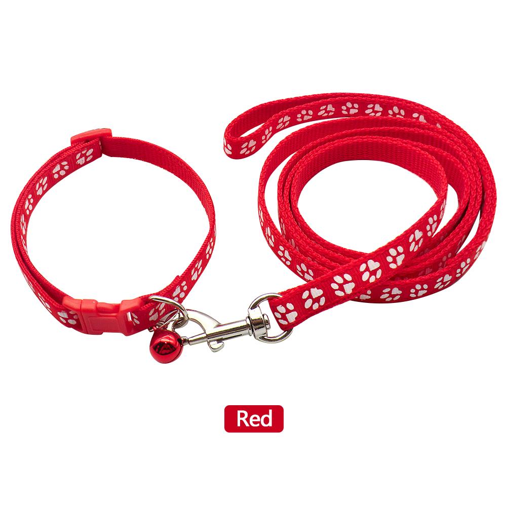 1,2 м поводок и шлейка для домашних животных, цепь для собак с милым принтом лапы для маленьких кошек и собак, поводок для собак, жилет, товары для животных