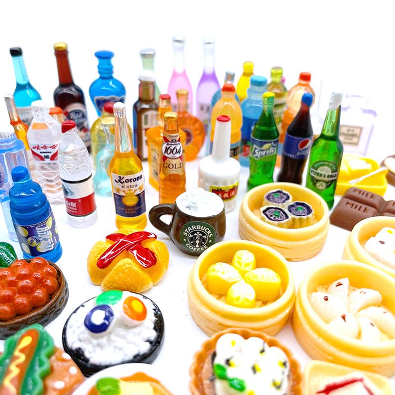 10 шт. Случайная мини-индивидуальная упаковка Сюрприз Слепой пакет Кавайная бутылка Модель еды Детские сувениры для вечеринки по случаю дня рождения Подарки