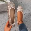 Shoes for Women 2024 Hot Sale One Kick Women's Flats Autumn Square Toe Sequins Solid Solft Sole Casual Flats Comfortable Shoes
